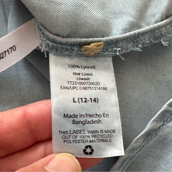 Time & Tru Surplus Dress Chambray Size L - Picture 11 of 11